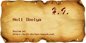 Holl Ibolya névjegykártya