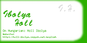 ibolya holl business card